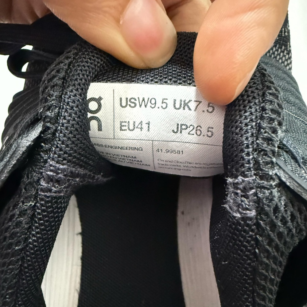 On Running Black and White Athletic Shoes - Picture 8 of 8